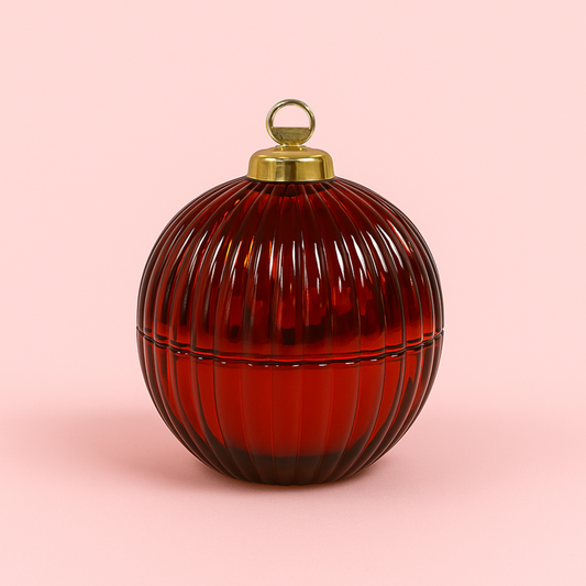 Christmas Bauble Candle – Red Ornament Decor